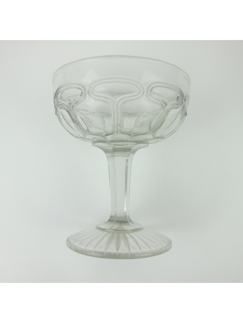 Antique EAPG Lancaster Glass Company Ohio Sherbet Dish Crown Pattern Art Deco
